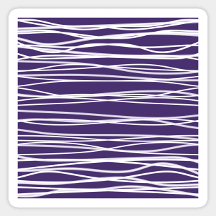 Painerly Lines Across Royal Purple Sticker